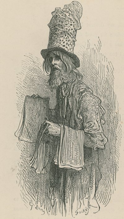 De krantverkoper door Gustave Dore